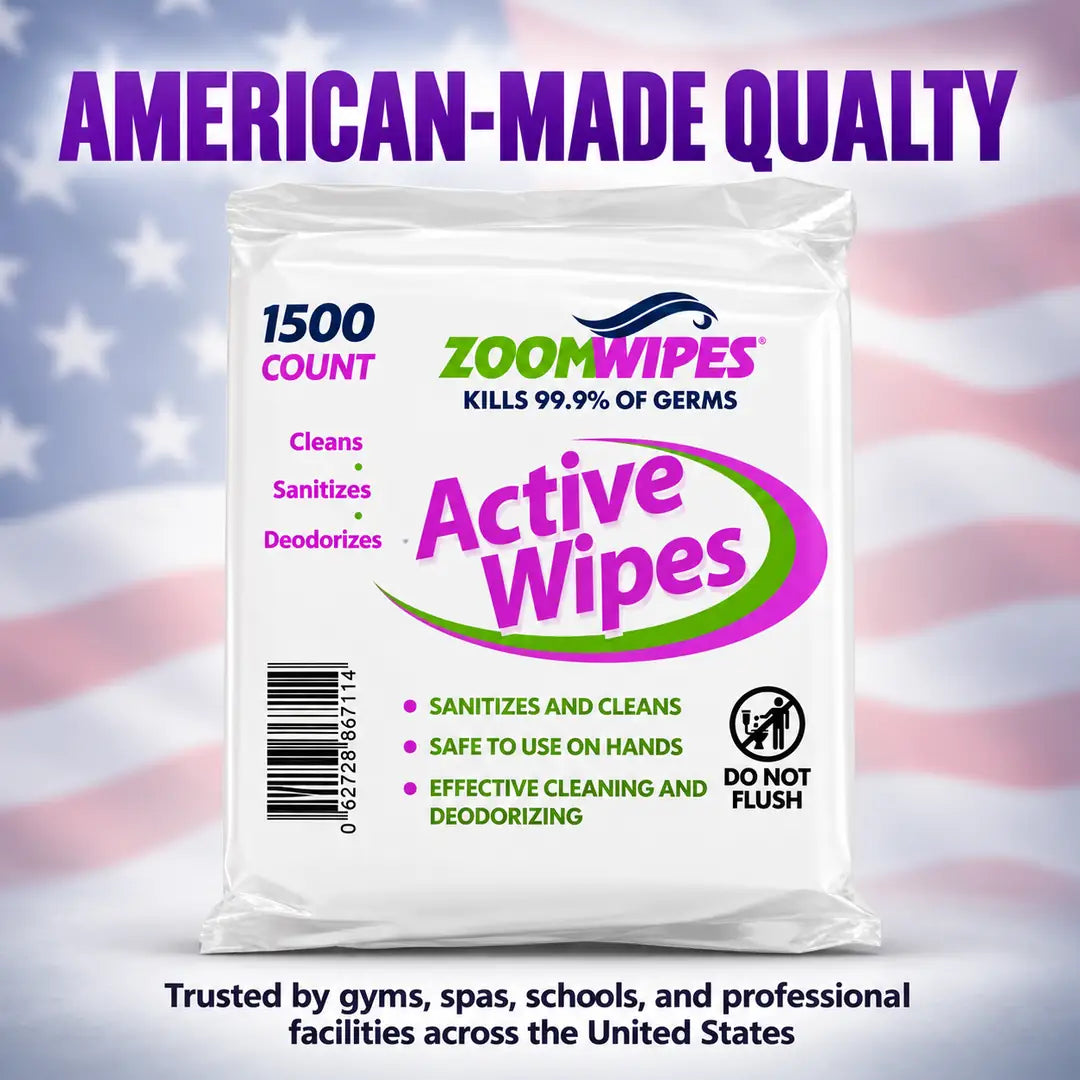 Zoom Active Quick-Sanitizing Wipes, 4-Roll Case (6,000 Wipes)