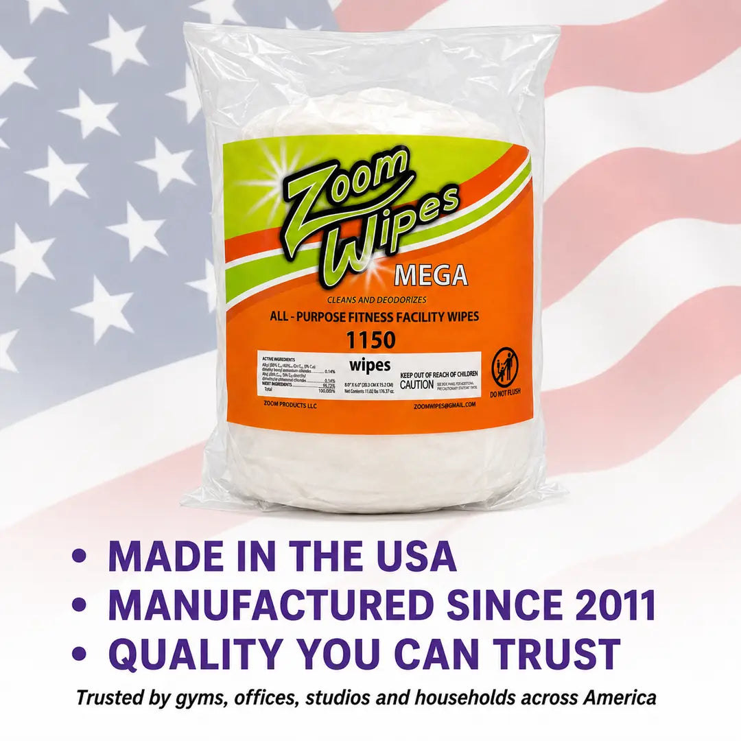Zoom Mega Cleaning & Deodorizing Wipes, 4-Roll Case (4,600 Wipes)