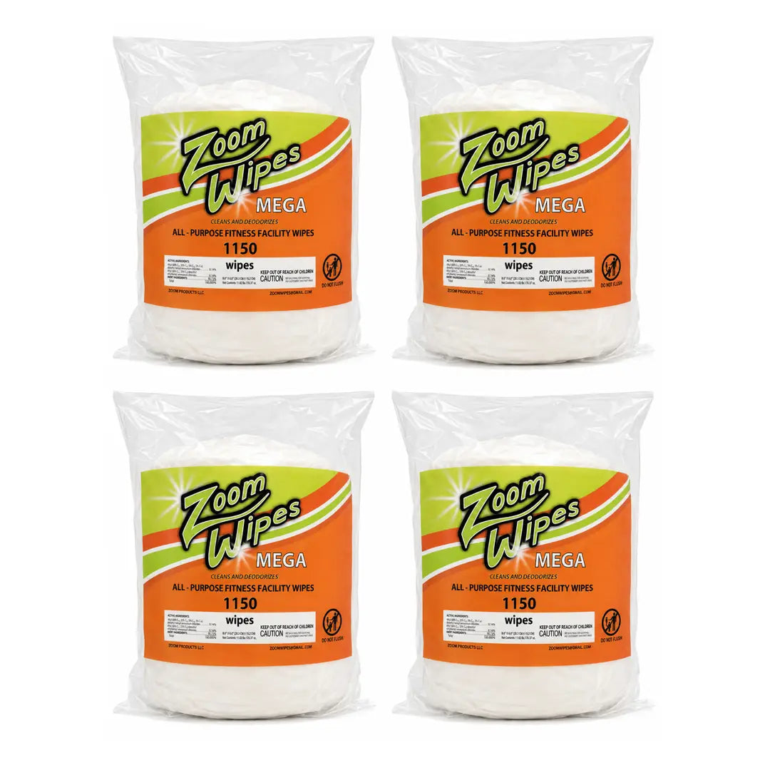 Zoom Mega Cleaning & Deodorizing Wipes, 4-Roll Case (4,600 Wipes)