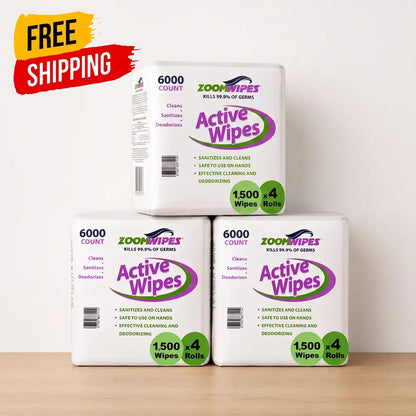 Zoom Active 1500 Quick-Sanitizing Wipes — 3-Case Bundle