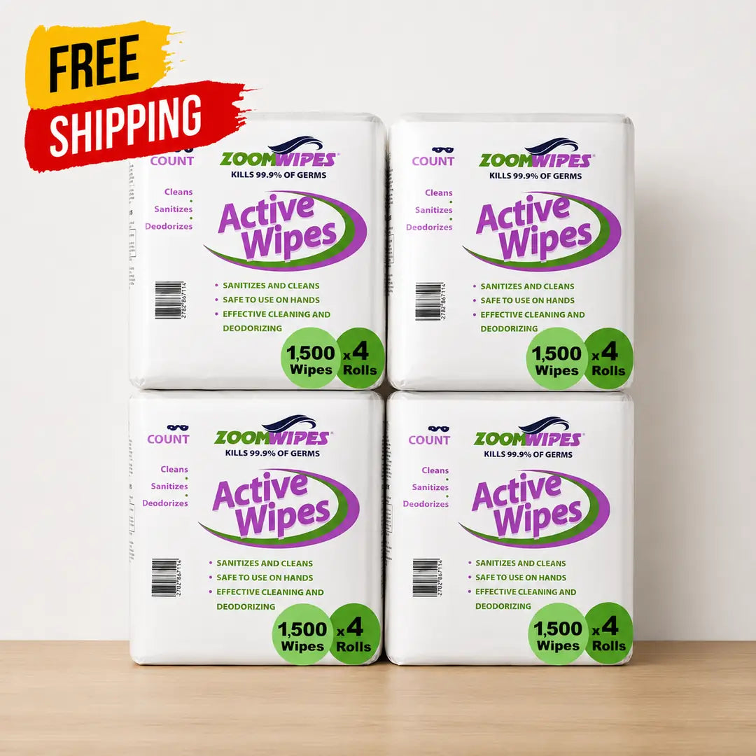 Zoom Active 1500 Quick-Sanitizing Wipes — 4-Case Bundle