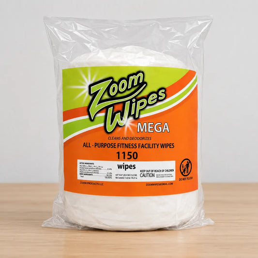 Zoom Mega Cleaning & Deodorizing Wipes, 4-Roll Case (4,600 Wipes)