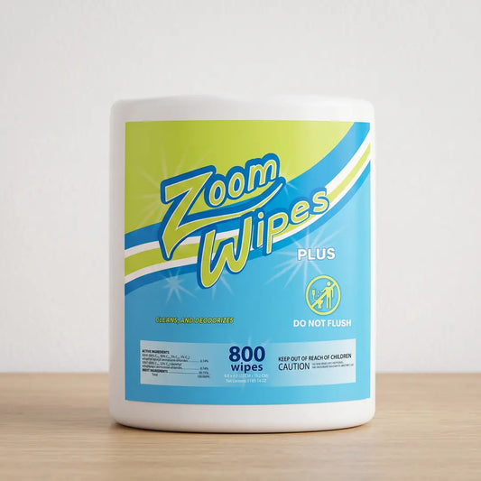 Zoom Plus Sanitizing Wipes, 4-Roll Case (3,200 Wipes)